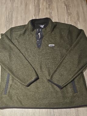Eddie Bauer Olive Green Pullover Fleece